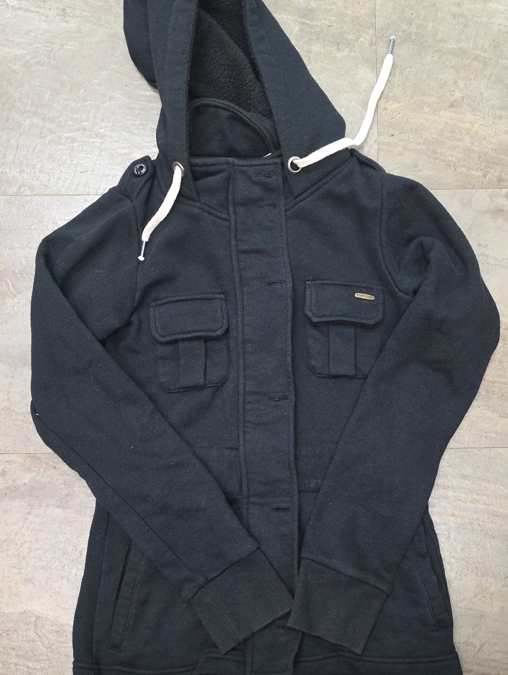Element Wood And Thread Womens Size S Black Button Up/zip Up Jacket